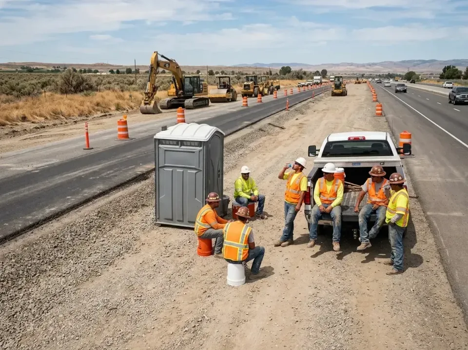 highway-road-construction-crew-007 — frequently asked questions, Porta Potty and Restroom Rentals in Belmont, CA